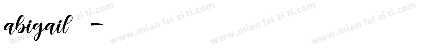 abigail字体字体转换