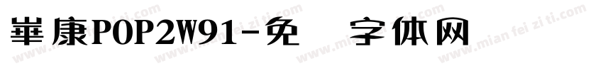 崋康POP2W91字体转换