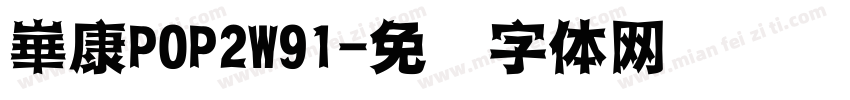 崋康POP2W91字体转换