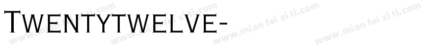 Twentytwelve字体转换