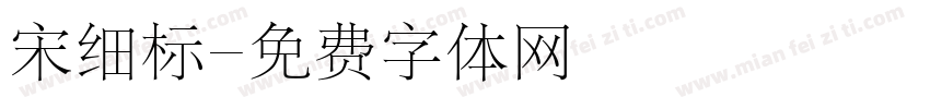 宋细标字体转换