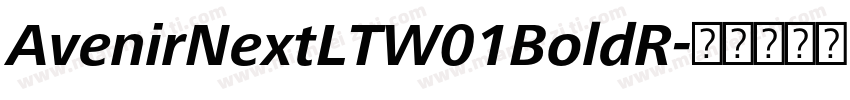 AvenirNextLTW01BoldR字体转换