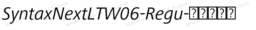 SyntaxNextLTW06-Regu字体转换