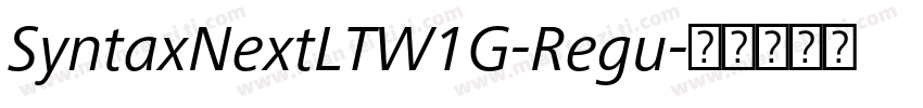 SyntaxNextLTW1G-Regu字体转换