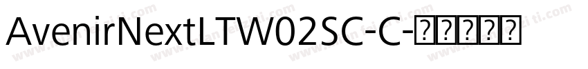 AvenirNextLTW02SC-C字体转换