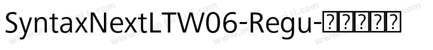 SyntaxNextLTW06-Regu字体转换