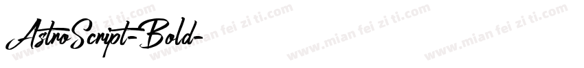 AstroScript-Bold字体转换