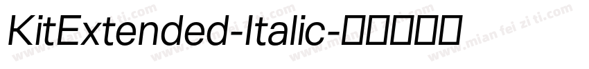 KitExtended-Italic字体转换