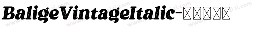 BaligeVintageItalic字体转换