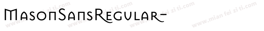 MasonSansRegular字体转换