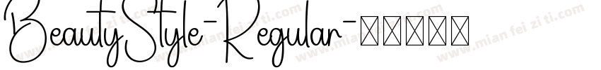 BeautyStyle-Regular字体转换