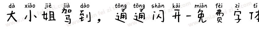 大小姐驾到，通通闪开字体转换