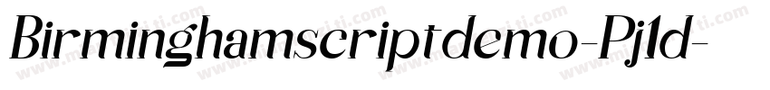 Birminghamscriptdemo-Pj1d字体转换