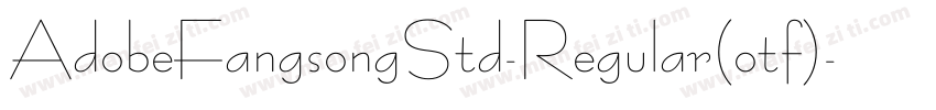 AdobeFangsongStd-Regular(otf)字体转换