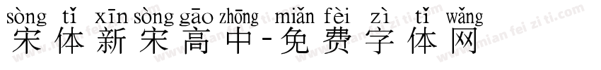 宋体新宋高中字体转换