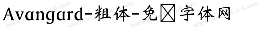 Avangard-粗体字体转换