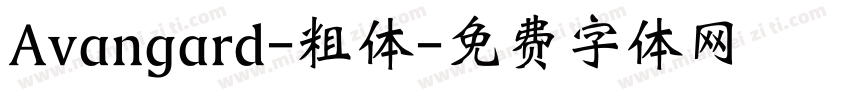 Avangard-粗体字体转换