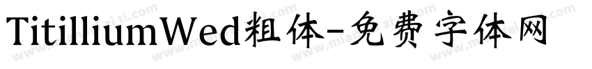 TitilliumWed粗体字体转换