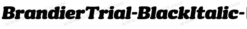 BrandierTrial-BlackItalic字体转换