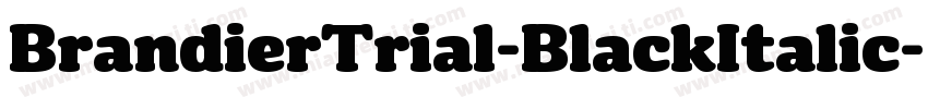 BrandierTrial-BlackItalic字体转换