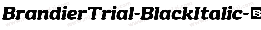 BrandierTrial-BlackItalic字体转换