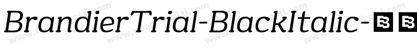 BrandierTrial-BlackItalic字体转换
