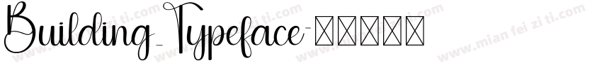 Building_Typeface字体转换