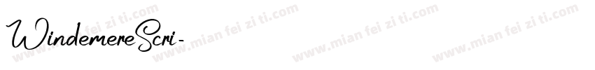 WindemereScri字体转换