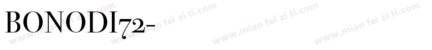 BONODI72字体转换