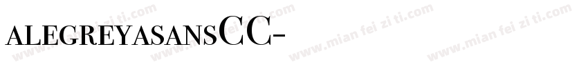 alegreyasansCC字体转换