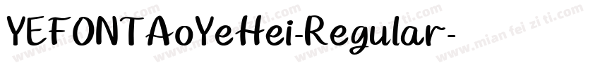 YEFONTAoYeHei-Regular字体转换