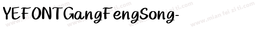 YEFONTGangFengSong字体转换