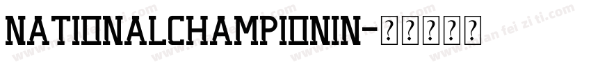 NationalChampionIn字体转换