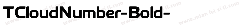 TCloudNumber-Bold字体转换