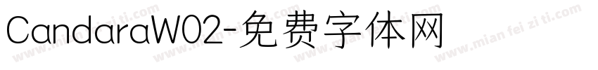 CandaraW02字体转换