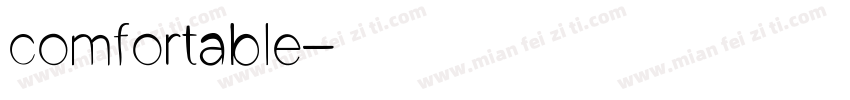 comfortable字体转换