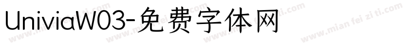 UniviaW03字体转换