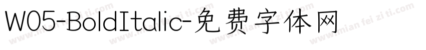W05-BoldItalic字体转换