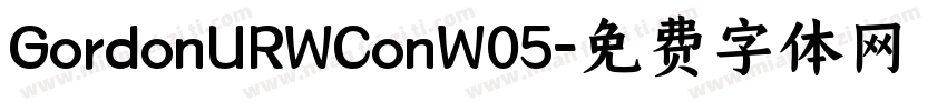 GordonURWConW05字体转换