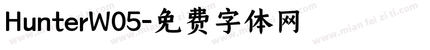 HunterW05字体转换