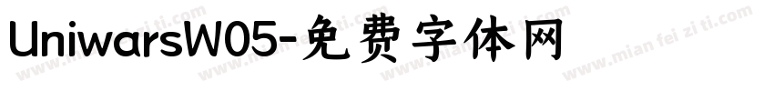 UniwarsW05字体转换