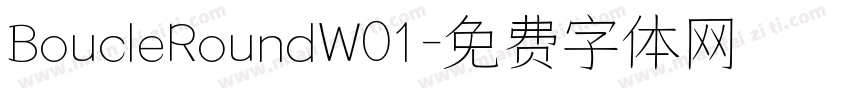 BoucleRoundW01字体转换