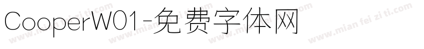 CooperW01字体转换