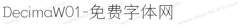 DecimaW01字体转换