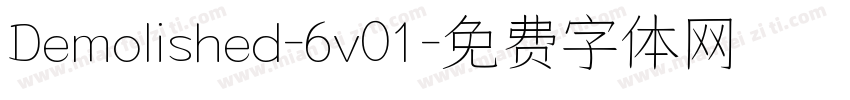 Demolished-6v01字体转换