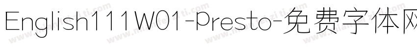English111W01-Presto字体转换