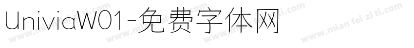 UniviaW01字体转换