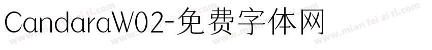 CandaraW02字体转换