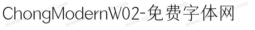 ChongModernW02字体转换