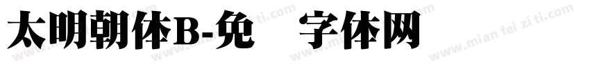 太明朝体B字体转换